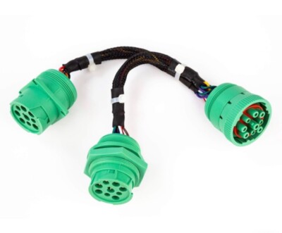TYPE2 SAE J939 Splitter Y Cable 9 pin Data Power Extension for Truck...