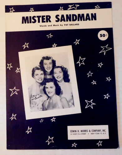 Sheet Music The Chordettes "Mister Sandman" ©1954