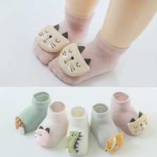 2 Pairs Anti Slip Baby Socks Toddler Kids Floor Socks Warm Baby Boy Girl Socks  