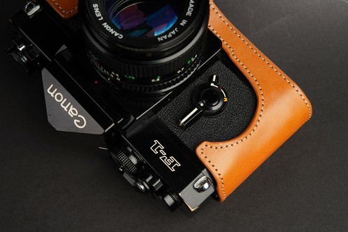 Real Leather Half Camera Case Bag Cover for Canon F-1 and New F-1 Film Camera - Picture 33 of 65