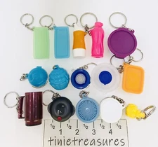 Tupperware Keychains set of 15 New Bundle lot tinietreasures
