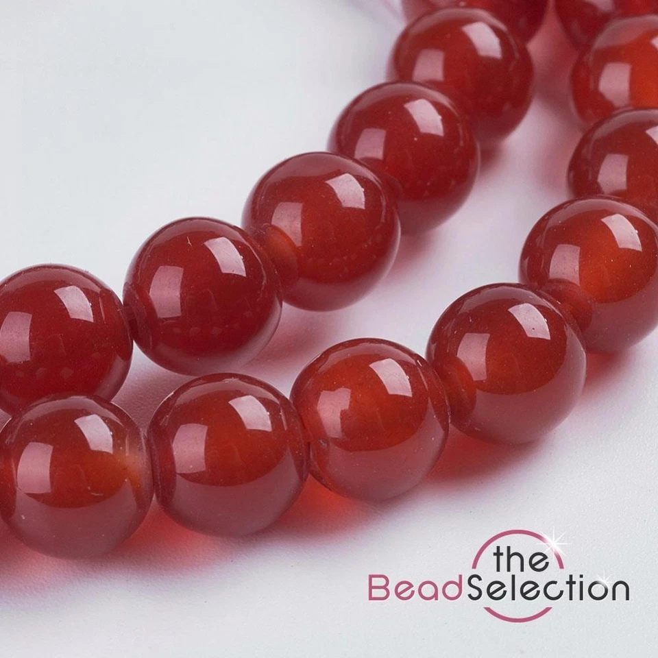 Red Carnelian Round Gemstone Beads 6mm 30 Beads Chakra Stone GS128 - Image 4 of 4