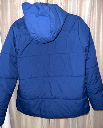 REI CO.OP XL KIDS BLUE PUFF JACKET WITH HOOD - Picture 2 of 10