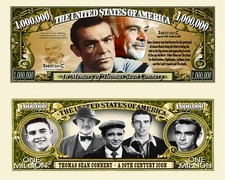 OUR IN MEMORY OF SEAN CONNERY MILLION DOLLAR BILL (25 Bills)