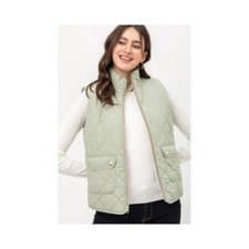 Aplaze Reversible Quilted Sleeveless Padding Vest Moss LT-V5002