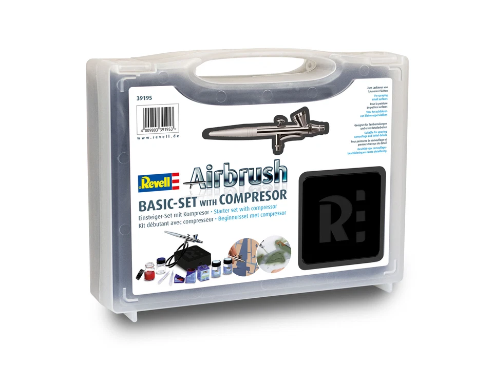 Revell 39195 - Accessory - Airbrush Starter Set With Compressor - New