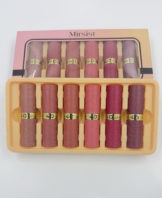 6PCS Matte Lipstick Set Nude Colors Long Lasting Waterproof Makeup Kit