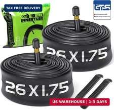 2 Pack Bike Tube 26" x1.75/1.95/2.10/2.125 Bicycle Tube with 2 Tire Levers, with