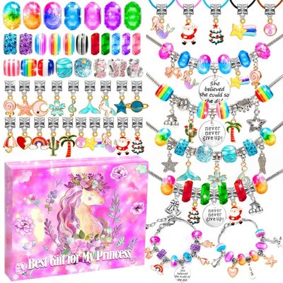 AMAZING TIME 130 Pcs Charm Bracelet Making Kit, 23 cm/9 inch, Multicolor 