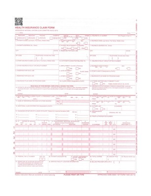New CMS-1500 Insurance Claim Forms, HCFA (Version 02/12) - 9 REAMS (4500 Shee...
