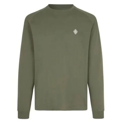 Pas Normal Studios Herren Off-Race Patch Langarm T-Shirt (Dusty Olive)