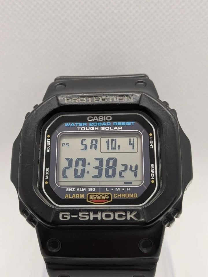 Цифровые часы Casio G Shock G5600E Tough Solar EL с подсветкой черные классические - Изображение 3 из 4