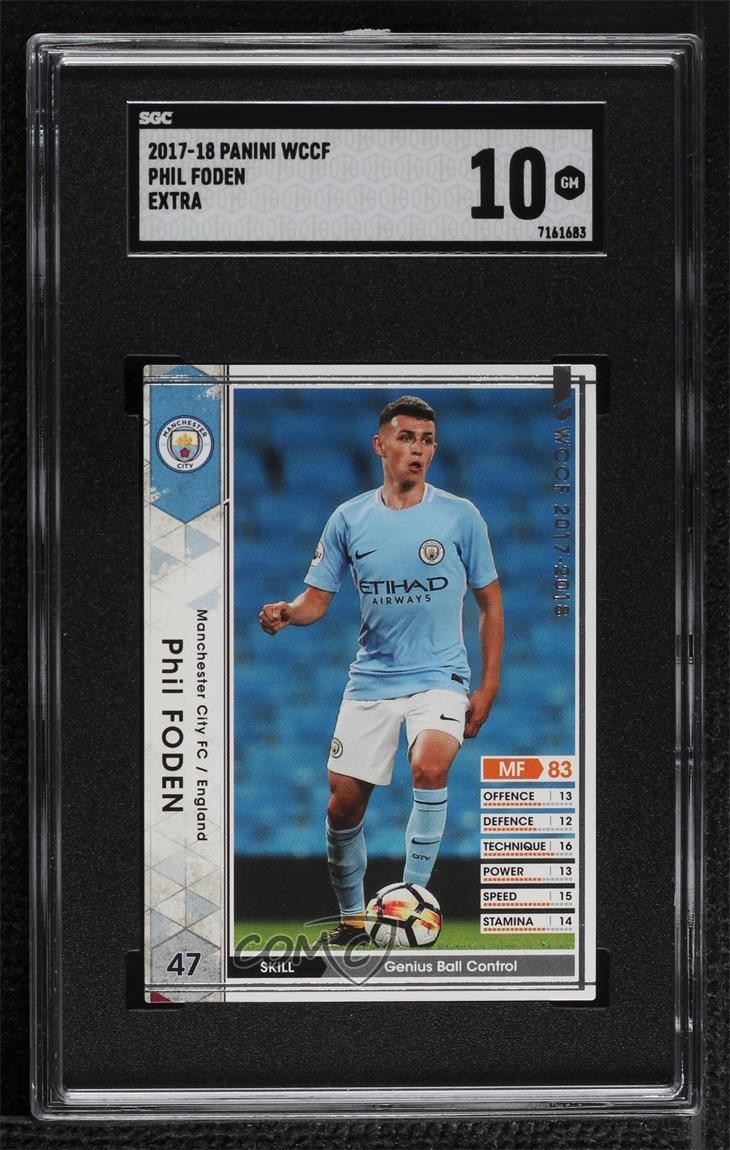 2017-18 Panini WCCF Extra Phil Foden SGC 10 GEM 05bt
