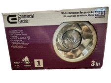 COMMERCIAL ELECTRIC 3" RECESSED LIGHT KIT WHITE BAFFLE TRIM K33 Warm White 50 W