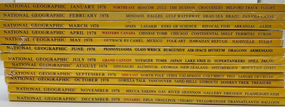 National Geographic 1978 Full Year Jan-Dec Issues + Map Inserts
