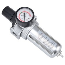 Compressed Air Filter Regulator Combo Pressure Gauge Kit Water Separator For