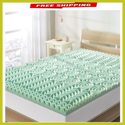 Twin 5-Zone Memory Foam Topper with Aloe Infusion for a Calming Sleep Experience