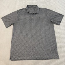 Ariat Tek Men s Polo Shirt Gray Geometric Print Performance Large stretch