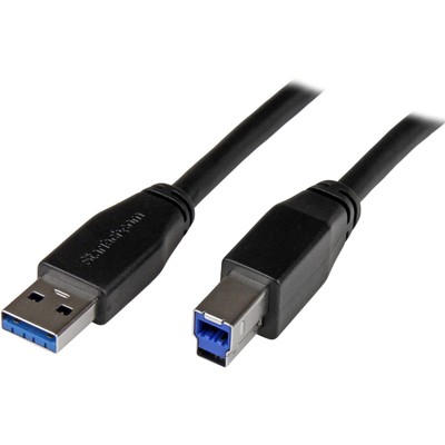 StarTech.com 30ft USB 3.0 USB-A to USB-B Cable - M/M - Active - USB Type-A to US