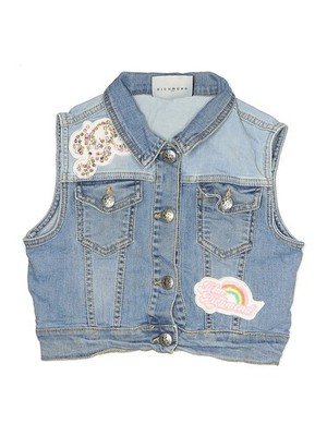 John Richmond Girls Blue Denim Vest 10