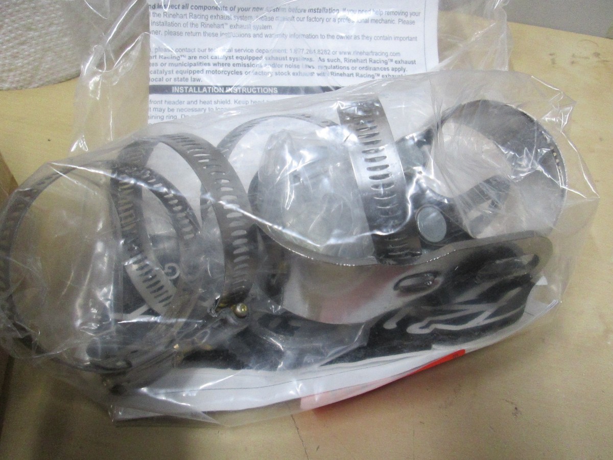 RINEHART EXHAUST - CHROME HARDWARE KIT FOR FRONT HEADER HARLEY HD RINEHART EXHAUST - CHROME HARDWARE KIT FOR FRONT HEADER HARLEY HD