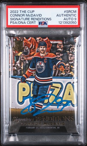Connor McDavid #SR-CM 2021 Upper Deck The Cup Signature Renditions card