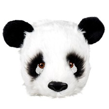 Panda Halbmaske aus Plüsch - Bezaubernde Plüschmaske im Stil eines Kuscheltiers