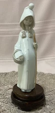 🏺VTG Lladro Spain Porcelain Shepherdess w/Bascet & Stick #4678 Figurine 8.5” H