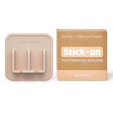 Silicone Wall Mount Toothbrush Holder  Sand Beige  Strong Suction  Easy to...