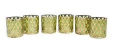 6 MCM Mid-Century Modern By Culver 22k Gold Filled Valencia Glasses