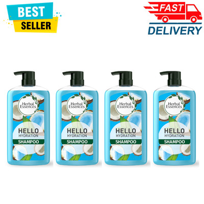 Herbal Essences Hello Hydration Shampoo, Deep Moisture, Coconut 29.2 oz, 4 Pack