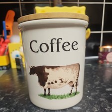 Cloverleaf Pottery Coffee cannister Free Shipping 