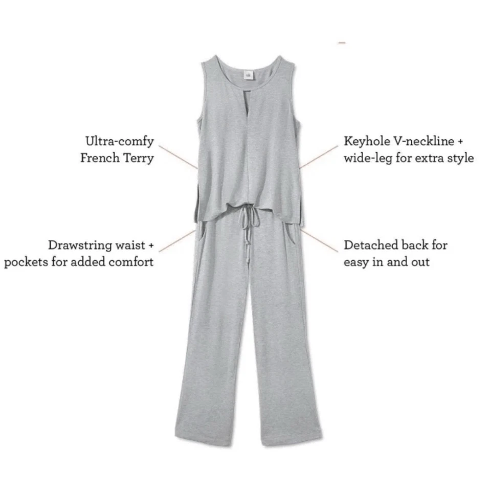 Mono de verano Cabi gris jaspeado espalda recortada pierna talla XS Foto 2 de 4