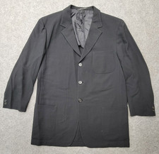 Ermenegildo Zegna Soft Mens Black Blazer Euro Size 54 Made in Italy has flaw