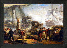 Lord Nelson at Trafalgar Framed Wall Art Poster Canvas Print Picture