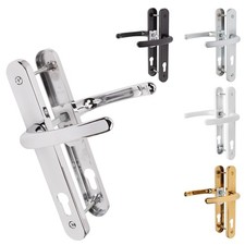 uPVC Door Handle Pair Sprung Lever Set 92PZ 92mm 200mm Fixings Replacement TSS