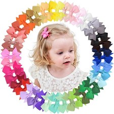 Baby s for Girls - Girls Fully Lined Bows Hair Pins Tiny Hair