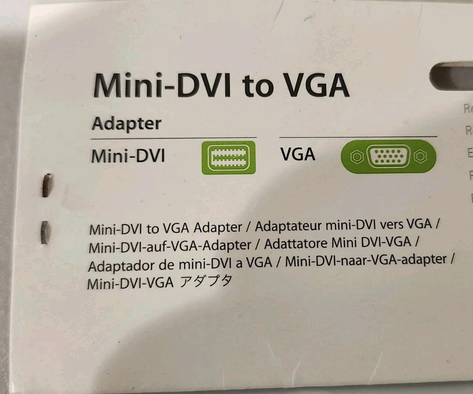 Apple Video Adapter Mini-DVI to VGA M9320G/A - White - Image 3 of 4