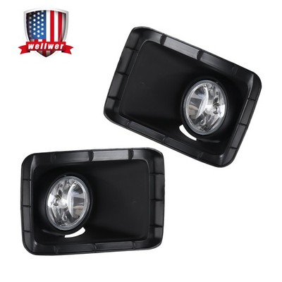 1 Pair Front Left & Right Fog Light Bezel for 15-18 Silverado 2500HD 3500