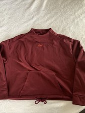 Women s Medium Nike Dri Fit Maroon Crop Top Pullover Sweatshirt/pullover