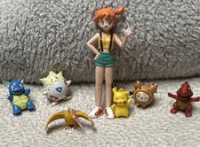 Tomy Pokemon Figurine Set Misty Pikachu Togepi Pidgeotto Anime Collectible