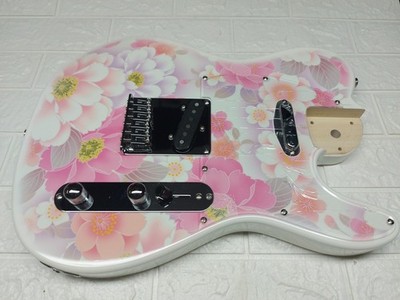 NEW LOADED Tele Style BODY Telecaster Flower Floral FAST SHIPPING! VERY NICE!