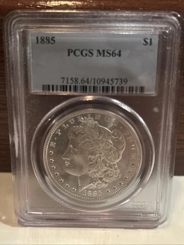 1885 Morgan Silver Dollar PCGS MS 64