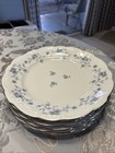6 Johann Haviland BLUE GARLAND 10" White Floral Dinner Plates Bavaria Germany — photo 1