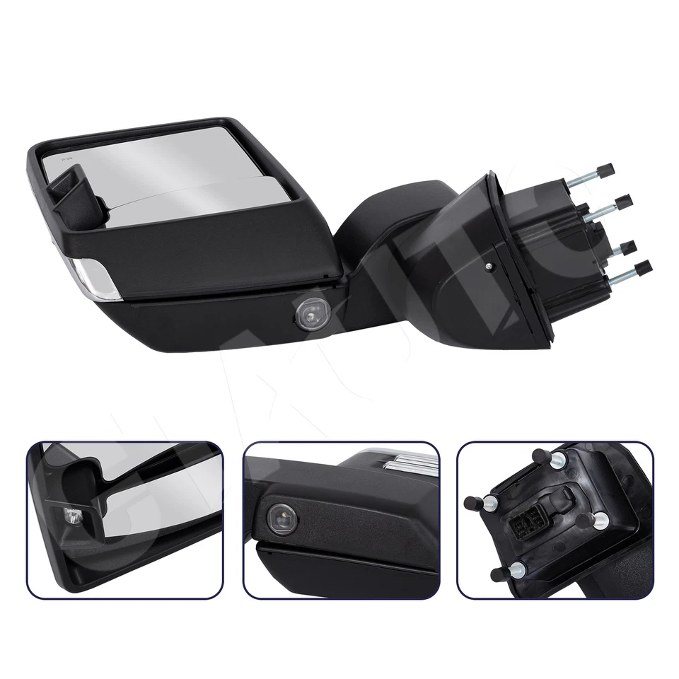 Pair Right+Left Side Tow Mirror Chrome for 19-25 Silverado/Sierra 2500HD 3500 Foto 4 de 4