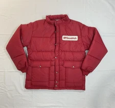 Vintage Swingster Chore Coat Jacket Mens L Puffer BF Goodrich NASCAR Racing
