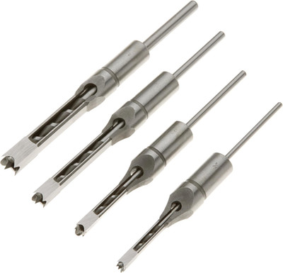 Precision 4-Piece Mortising Chisel Set, 1/4'' to 1/2'' for Woodworking