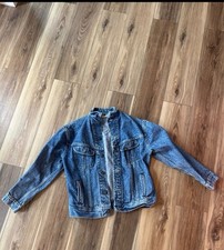 Vintage Lee Jacket Mens XL 48 Denim Dark Wash Trucker Western Made In USA