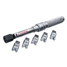 TUSK Spoke Torque Wrench Kit Adjustable 30–150 in‑lb+ 5 Drop‑Forged Heads