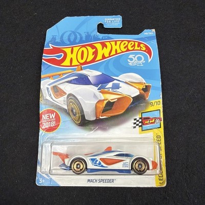 Hot Wheels Legends of Speed 9/10 (2018) White Mach Speeder 148/365 with protecto